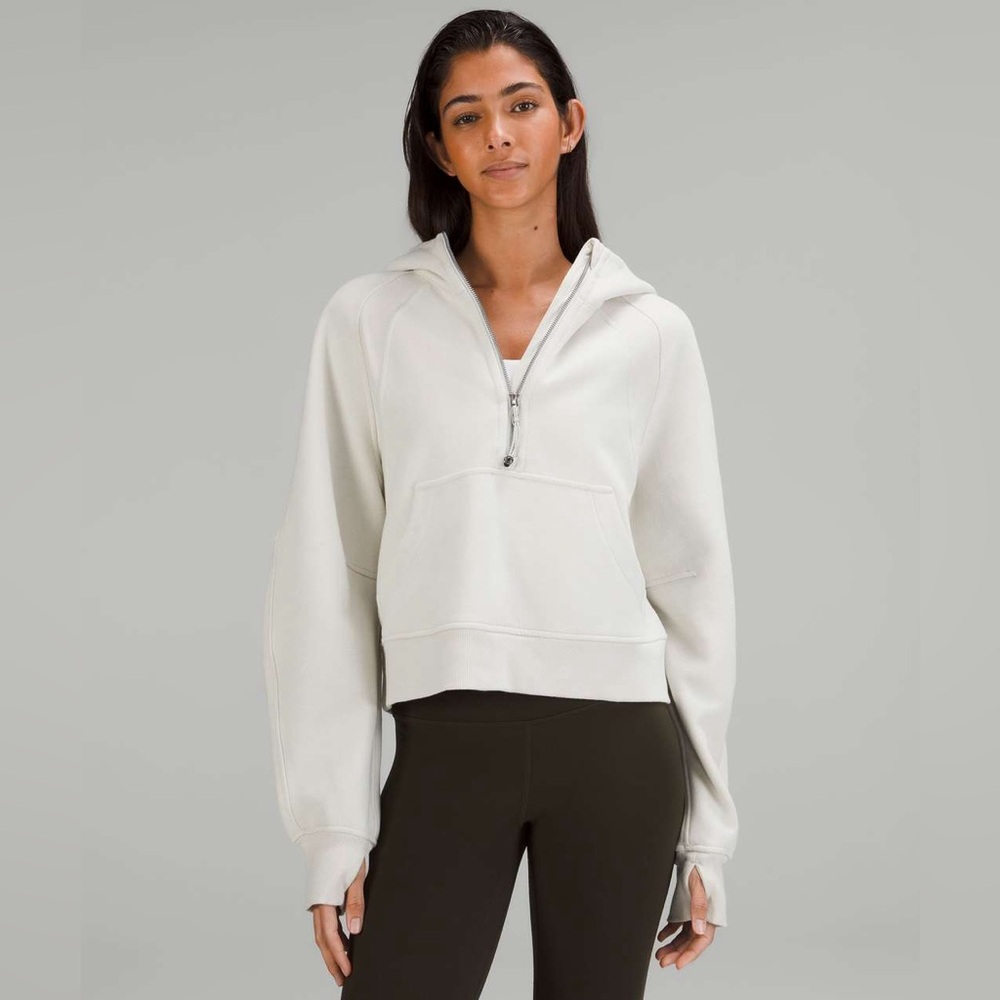 Lululemon Women’s Bone Beige Scuba Hoodie Half-Zip